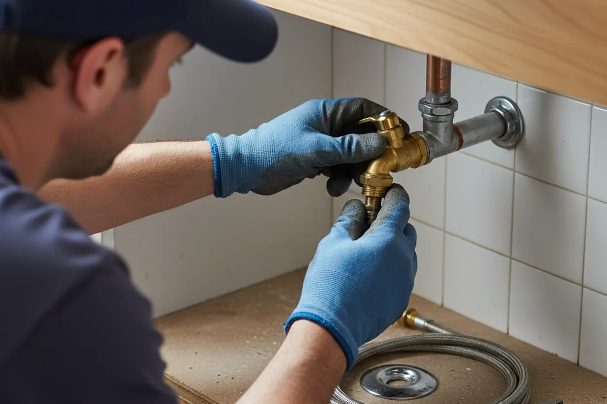 Shutoff valve and fitting work during Repiping in Dwight